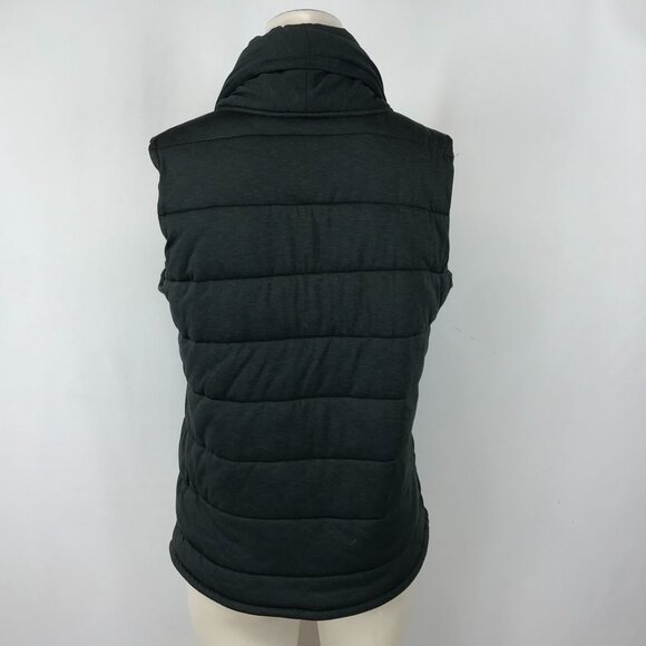 COLUMBIA ~ WOMENS MEDIUM ~ GRAY QUILTED FULL ZIP VEST WITH COLLAR - Picture 5 of 7